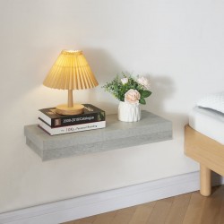 Стенен рафт Karkkila с чекмедже в бетонен вид [] - Living