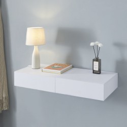 Стенен рафт Karstula с чекмедже бял [] - Living