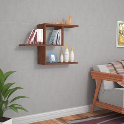 Стенен рафт Hadsel 75x22x50 см цвят венге [] - Living