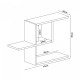 Стенен рафт Hadsel 75x22x50 см цвят венге []