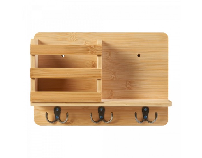Стенен рафт Giske 33x8x22 см бамбук []