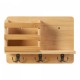 Стенен рафт Giske 33x8x22 см бамбук []