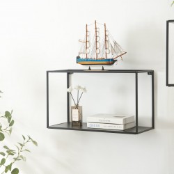 Стенен рафт Notodden 60x25x35см черен [] - Living