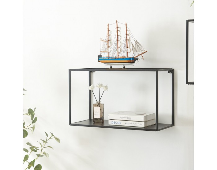 Стенен рафт Notodden 60x25x35см черен []