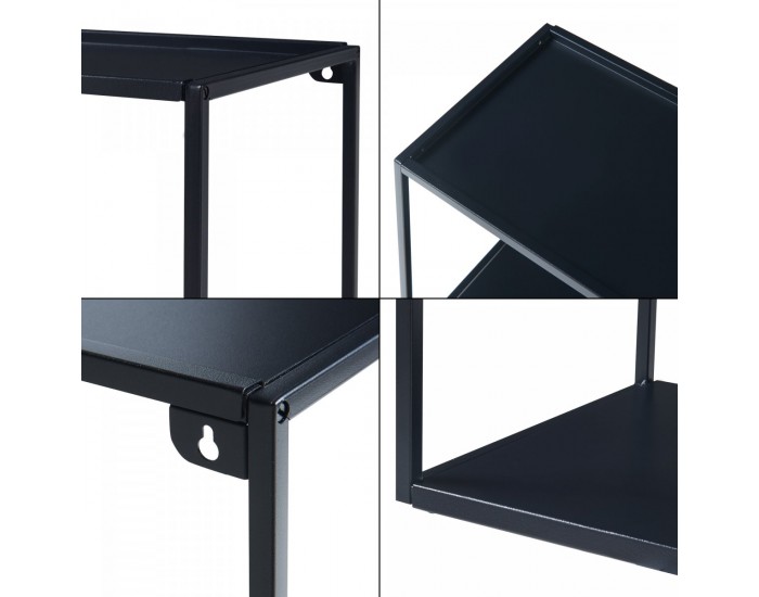 Стенен рафт Notodden 60x25x35см черен []