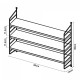 Комплект модулни рафтове за стена Strängnäs от 4 лилави []