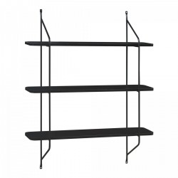 Стенен рафт Østfold 100x80x21 см черен [] - Living