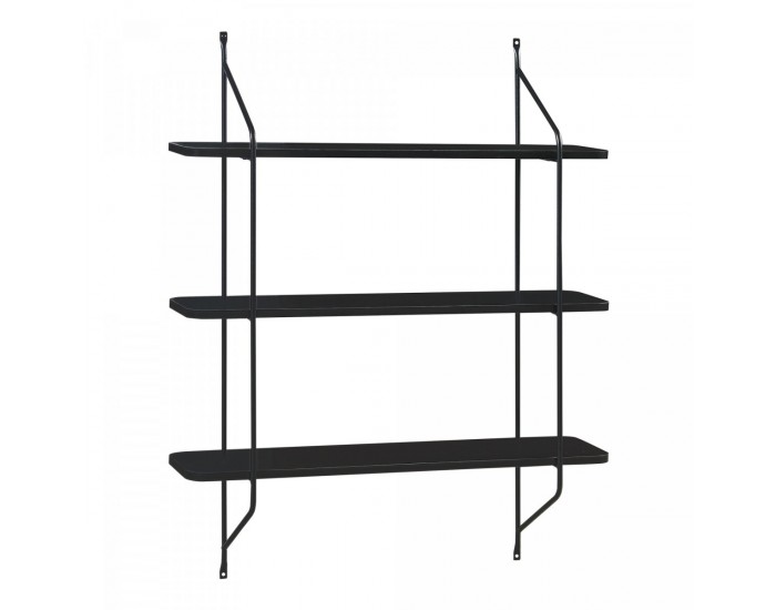 Стенен рафт Østfold 100x80x21 см черен []