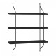 Стенен рафт Østfold 100x80x21 см черен []