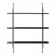 Стенен рафт Østfold 100x80x21 см черен []