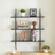 Стенен рафт Østfold 100x80x21 см черен []