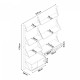 Стенен рафт Tingvoll 176x147x34 см бамбук []