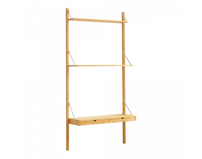 Стенен рафт Tingvoll 176x85x32 см бамбук []