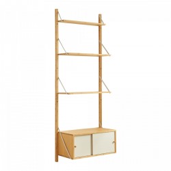 Стенен рафт Tingvoll 176x65x34 см бамбук [] - Living