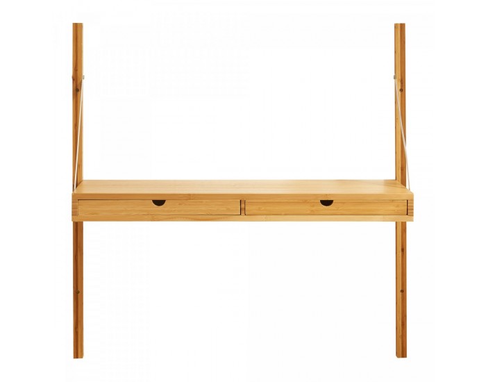 Стенен рафт Tingvoll 85x85x36 см бамбук []