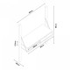 Стенен рафт Tingvoll 85x85x36 см бамбук []
