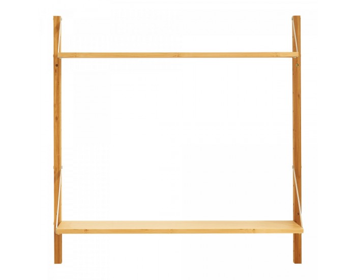 Стенен рафт Tingvoll 85x85x25 см бамбук []