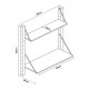 Стенен рафт Tingvoll 85x85x25 см бамбук []