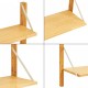 Стенен рафт Tingvoll 85x85x25 см бамбук []