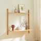Стенен рафт Tingvoll 85x85x25 см бамбук []