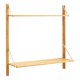 Стенен рафт Tingvoll 85x85x25 см бамбук []