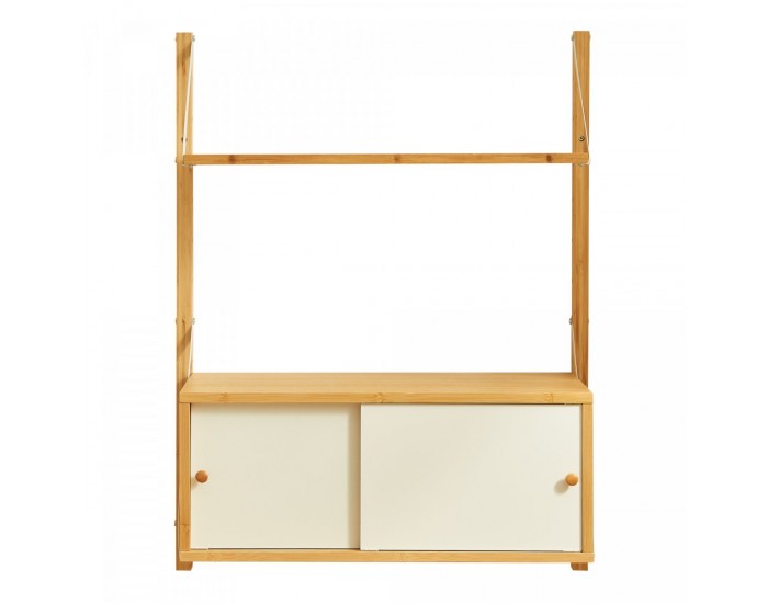 Стенен рафт Tingvoll 85x65x34 см бамбук []