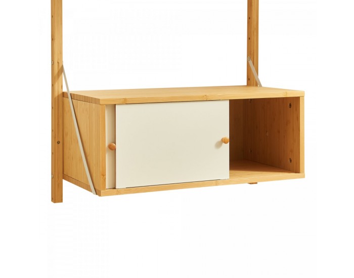 Стенен рафт Tingvoll 85x65x34 см бамбук []