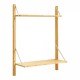 Стенен рафт Tingvoll 85x65x25 см бамбук []