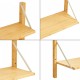 Стенен рафт Tingvoll 85x65x25 см бамбук []