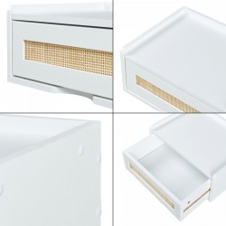 Стенен рафт Ljuredsø с чекмедже 40x30x16,5 см бял [] - Living