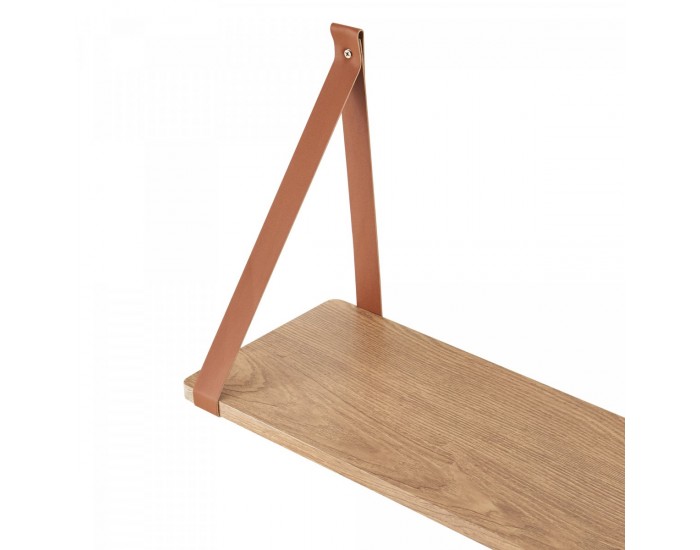 Комплект стенен рафт Utsira 48/60 x 20 x 30 см, 2 части, вид дъб/кафяв []