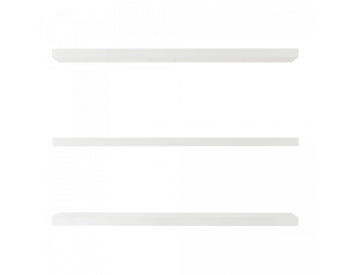 Стенни рафтове Stranda от 3 бр., 100x20x4 см, бели []