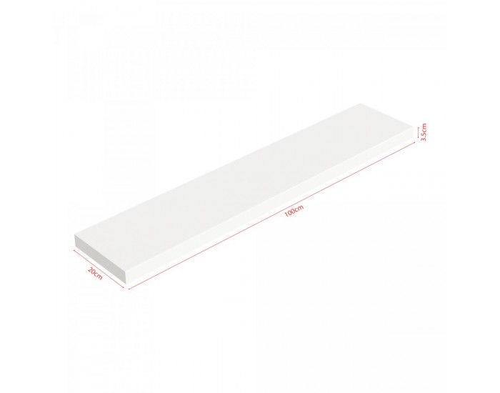 Стенни рафтове Stranda от 3 бр., 100x20x4 см, бели []