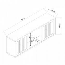 Стенен рафт Ypäjä 93x20x33 см бамбук [] - Living