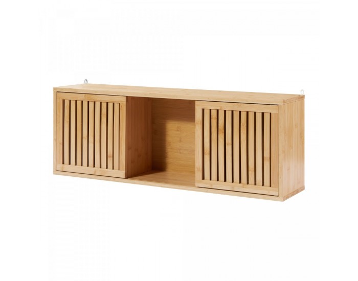 Стенен рафт Ypäjä 93x20x33 см бамбук []