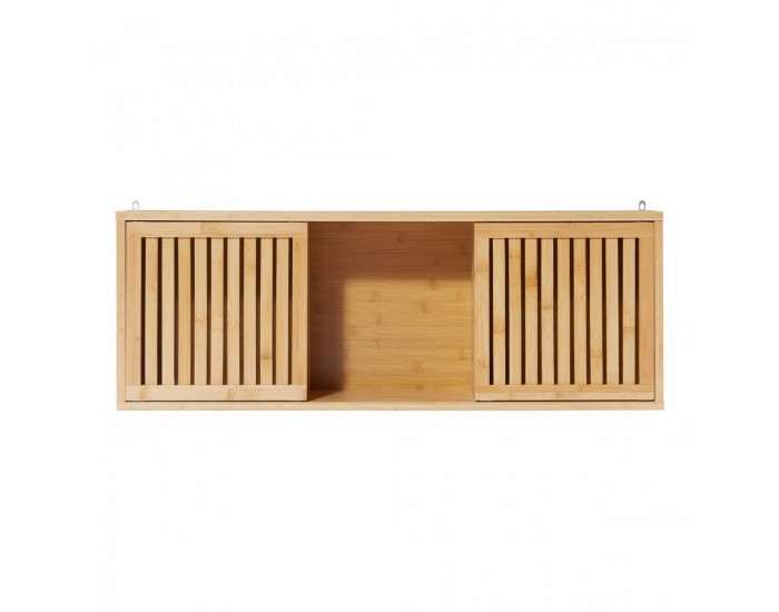 Стенен рафт Ypäjä 93x20x33 см бамбук []