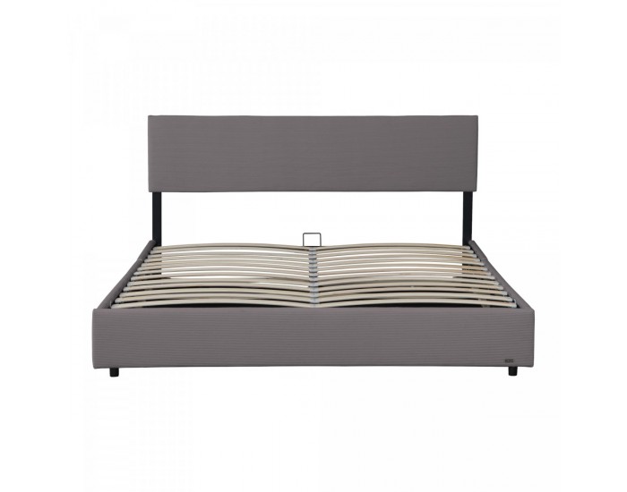 Тапицирано легло Juva с матрак и леглова кутия 160x200 см Grey Corium