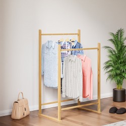 Поставка за портманта Mariehamn 122x80x50cm естествен [] - Dormitor