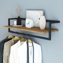 Стенна закачалка Evje 80x30x20cm дървесен цвят/черен [] - Sonata G