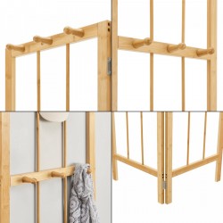 Ъглов гардероб Hyllestad 165.5x92x8см бамбук [] - Sonata G
