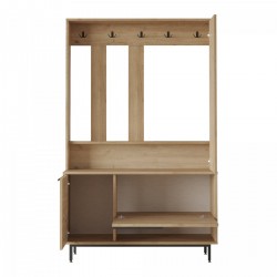 Компактен гардероб Kvænangen 78x112x36 см дъб/ратанова визия [] - Sonata G