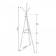 Поставка за портманта Vevelstad 181x52,5x52,5 см стомана []