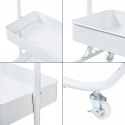 Подвижна закачалка Kumad 175x58x36 см Бяла [] - Dormitor