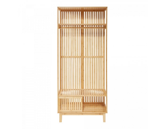 Поставка за палта Ypäjä 187x80x47 см бамбук []