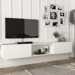 ТВ шкаф Paltamo 180x31x29.5cm Бял [] - Comode TV