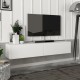 ТВ шкаф Toivakka 135x31x25см бял []