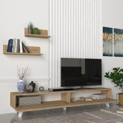 Saarijärvi ТВ маса с 2 рафта дъб [] - Living