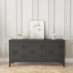 Котка ТВ шкаф с 3 врати черен [] - Living