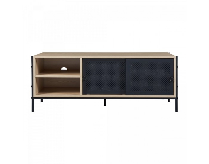 Шкаф за телевизор Tysnes 120x40x45 см дъб вид/черен []