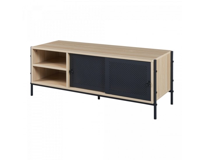 Шкаф за телевизор Tysnes 120x40x45 см дъб вид/черен []